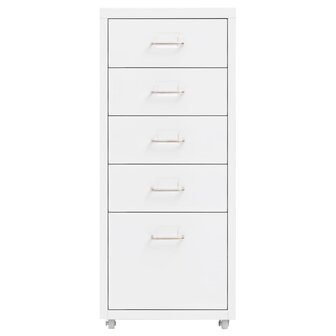 Ladeblok verrijdbaar 28x41x69 cm metaal wit 2