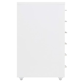 Ladeblok verrijdbaar 28x41x69 cm metaal wit 3