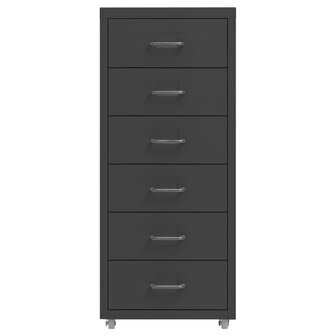 Ladeblok verrijdbaar 28x41x69 cm metaal antracietkleurig 2