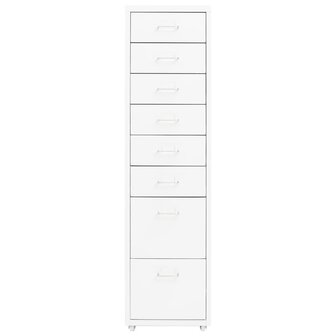 Ladeblok verrijdbaar 28x41x109 cm metaal wit 2