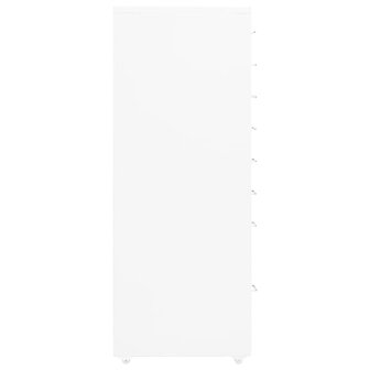 Ladeblok verrijdbaar 28x41x109 cm metaal wit 3