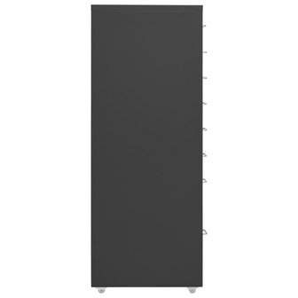 Ladeblok verrijdbaar 28x41x109 cm metaal antracietkleurig 3