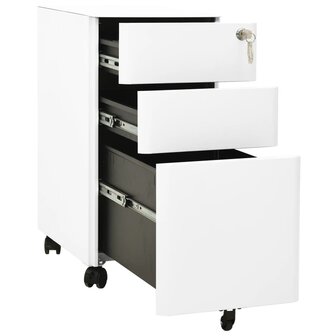 Ladeblok verrijdbaar 39x45x59 cm staal wit 5