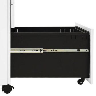 Ladeblok verrijdbaar 39x45x59 cm staal wit 6