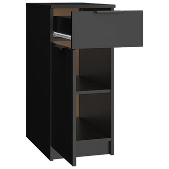 Bureaukast 33,5x50x75 cm bewerkt hout zwart 7