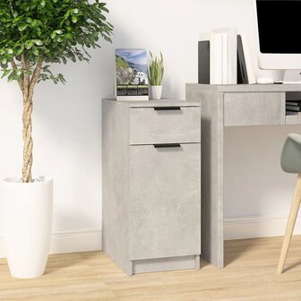 Bureaukast 33,5x50x75 cm bewerkt hout betongrijs 1