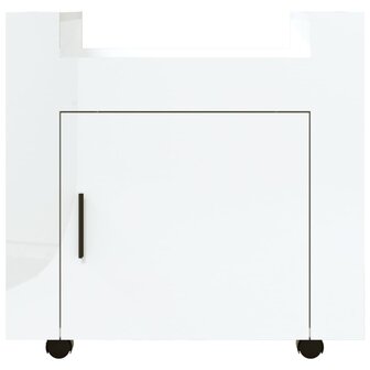 Bureaukastje 60x45x60 cm bewerkt hout hoogglans wit 6