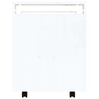 Bureaukastje 60x45x60 cm bewerkt hout hoogglans wit 8