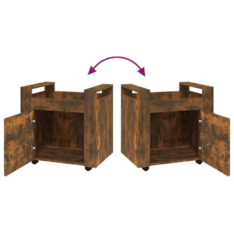 Bureaukastje 60x45x60 cm bewerkt hout gerookt eikenkleurig 9