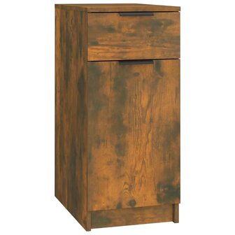 Bureaukast 33,5x50x75 cm bewerkt hout gerookt eikenkleurig 2