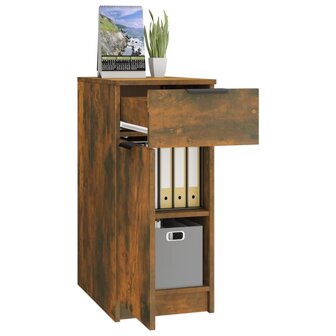 Bureaukast 33,5x50x75 cm bewerkt hout gerookt eikenkleurig 5
