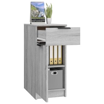 Bureaukast 33,5x50x75 cm bewerkt hout grijs sonoma eikenkleurig 5