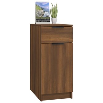 Bureaukast 33,5x50x75 cm bewerkt hout bruin eikenkleur 4