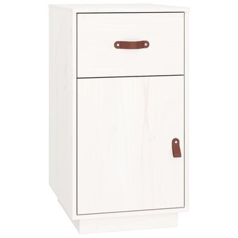 Bureaukastje 40x50x75 cm massief grenenhout wit 2
