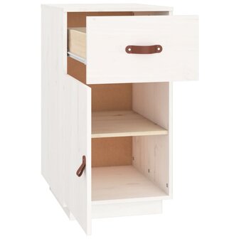 Bureaukastje 40x50x75 cm massief grenenhout wit 8