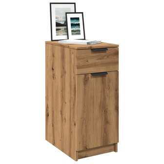 Bureaukast 33x50x75 cm bewerkt hout artisanaal eikenkleurig 1