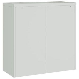 Kantoorkast met 2 deuren 90 cm staal grijs 5