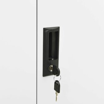 Kantoorkast 90x40x102 cm staal wit 8