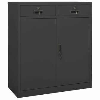 Kantoorkast 90x40x102 cm staal antracietkleurig 1