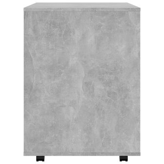Rolkast 60x53x72 cm bewerkt hout betongrijs 6