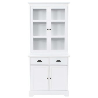Buffetkast met 4 deuren 80x40x180 cm MDF en grenenhout 2
