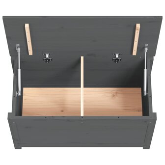 Opbergbox grijs 80x40x45,5 cm massief grenenhout 8