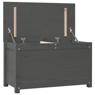 Opbergbox grijs 80x40x45,5 cm massief grenenhout 9