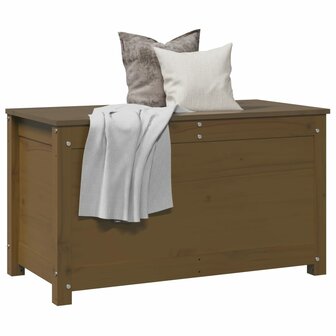 Opbergbox honingbruin 80x40x45,5 cm massief grenenhout 4