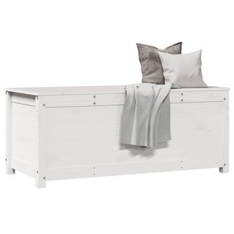 Opbergbox wit 110x50x45,5 cm massief grenenhout 4