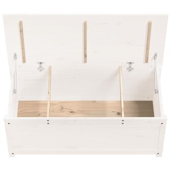 Opbergbox wit 110x50x45,5 cm massief grenenhout 8