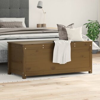 Opbergbox honingbruin 110x50x45,5 cm massief grenenhout 3