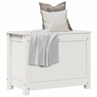Opbergbox wit 60x32x45,5 cm massief grenenhout 1