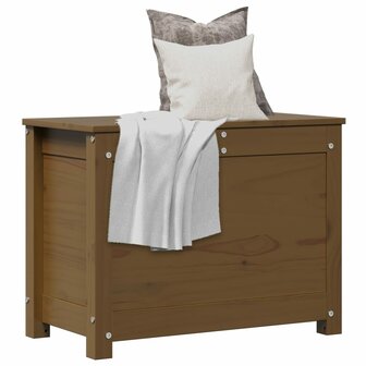 Opbergbox honingbruin 60x32x45,5 cm massief grenenhout 1