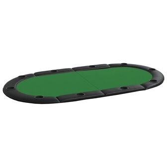 Pokertafelblad voor 10 spelers inklapbaar 208x106x3 cm groen 2