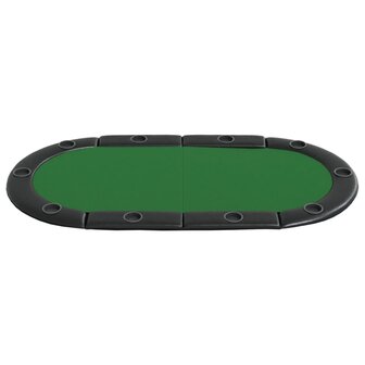 Pokertafelblad voor 10 spelers inklapbaar 208x106x3 cm groen 3