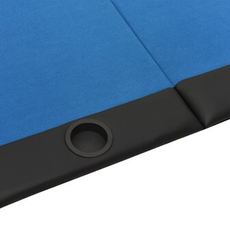 Pokertafelblad voor 10 spelers inklapbaar 208x106x3 cm blauw 4