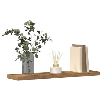 Wandschappen 4 st 40x10x1,5 cm bewerkt hout artisanaal eiken 1
