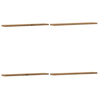 Wandschappen 4 st 60x10x1,5 cm bewerkt hout artisanaal eiken 2