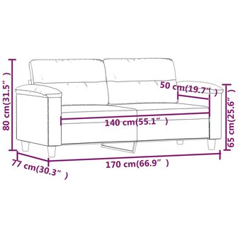 Tweezitsbank 140 cm kunstleer wijnrood 8