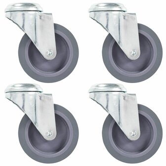 Zwenkwielen met boutgaten 4 st 75 mm 1