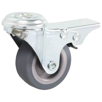 24 st Zwenkwielen met boutgaten 50 mm 3