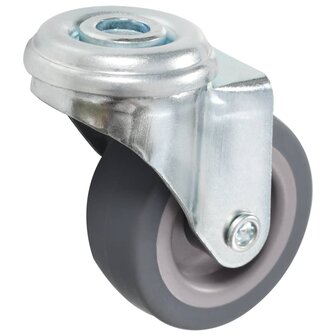 16 st Zwenkwielen met boutgaten 50 mm 6