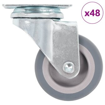 48 st Zwenkwielen 50 mm 1