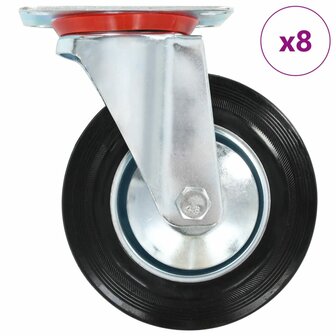8 st Zwenkwielen 160 mm 1