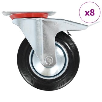 8 st Zwenkwielen 160 mm 1