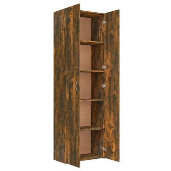 Kantoorkast 60x32x190 cm bewerkt hout gerookt eikenkleurig 4