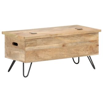 Opbergkist 90x40x45 cm massief mangohout 5