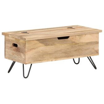 Opbergkist 90x40x45 cm massief mangohout 9