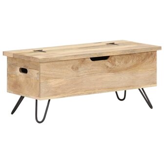 Opbergkist 90x40x45 cm massief mangohout 10
