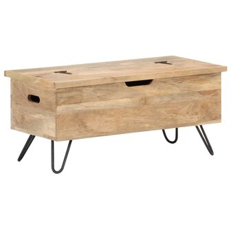 Opbergkist 90x40x45 cm massief mangohout 12